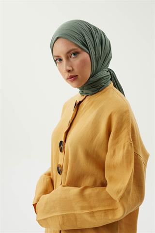 Küf Yeşili Piliseli Bambu Şal