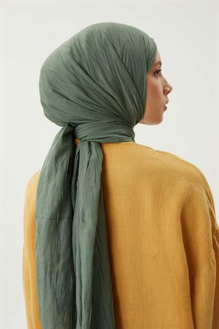 Küf Yeşili Piliseli Bambu Şal