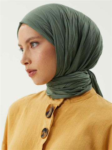 Küf Yeşili Piliseli Bambu Şal