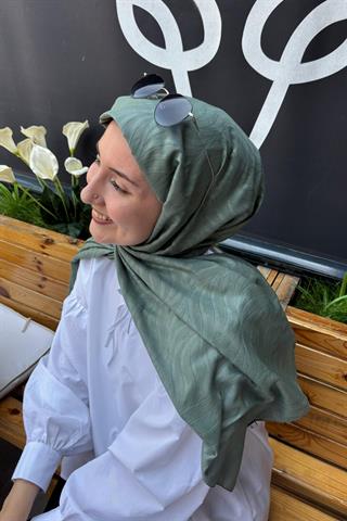 Küf Yeşili Su Yolu Lyocell Bambu Jakar Şal
