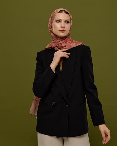 S-HAREM-08 Kum Beji & Nar Çiçeği Harem Rüyası Desen Şal