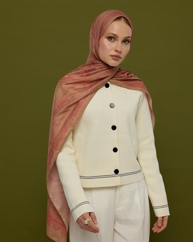 SV-HURREM-08 Kum Beji & Nar Çiçeği Hürrem Desen  Şal