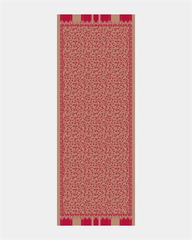 S-LALE-08 Kum Beji & Nar Çiçeği Lale Bahçesi Desen Şal