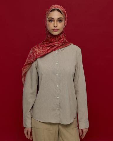 S-SULTANİ-08 Kum Beji & Nar Çiçeği Sultani Desen Şal