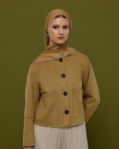 S-LALE-47 Kumral Toprak & Bal Revanı Lale Bahçesi Desen Şal