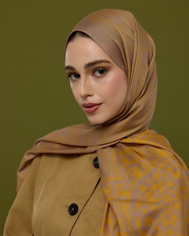 S-SARAYLI-47 Kumral Toprak & Bal Revanı Saraylı Desen Şal