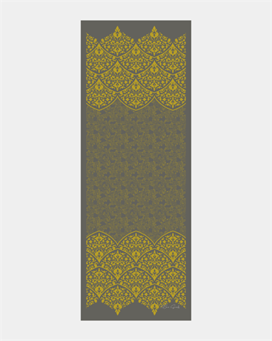 S-SARAYLI-45 Kurşun Gri & Hasat Sarısı Saraylı Desen Şal