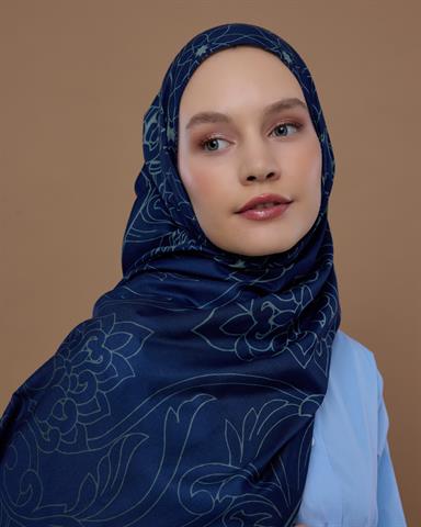 S-EFSUNLU-69 Lacivert & Duman Efsunlu Desen Şal