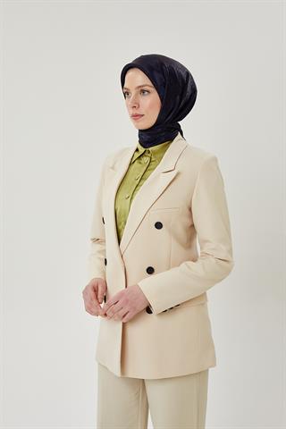 Lacivert G Desen Parlak Jakar Eşarp