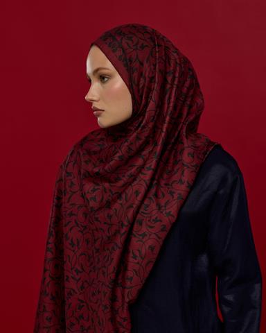 S-LALE-78 Lav & Nar Lale Bahçesi Desen Şal