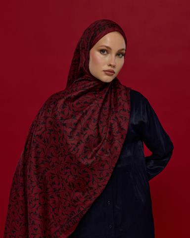 S-LALE-78 Lav & Nar Lale Bahçesi Desen Şal