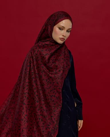 S-LALE-78 Lav & Nar Lale Bahçesi Desen Şal