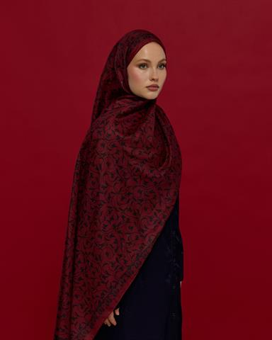 S-LALE-78 Lav & Nar Lale Bahçesi Desen Şal