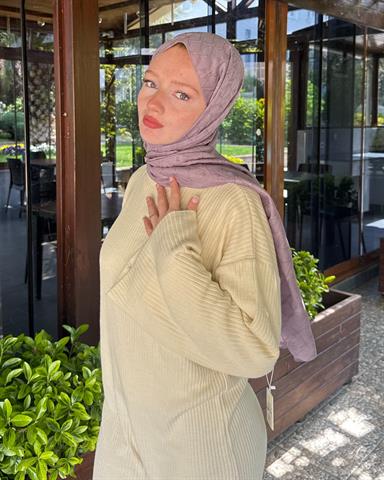 Lavanta Gri Baklava Lyocell Bambu Jakar Şal