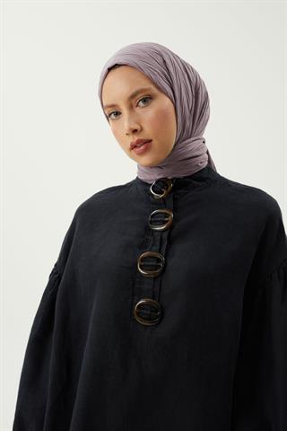 Lavanta Gri Piliseli Bambu Şal