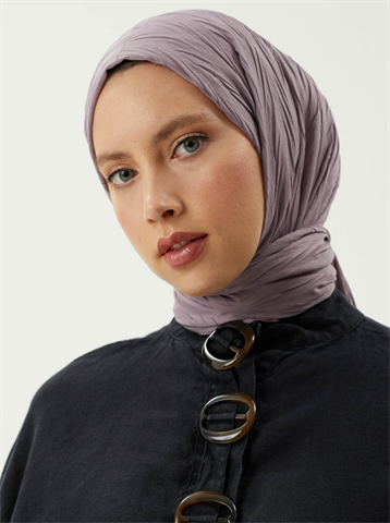 Lavanta Gri Piliseli Bambu Şal