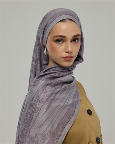 SV-HURREM-02 Leylak & Erguvani Hürrem Desen  Şal