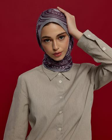 S-SULTANİ-02 Leylak & Erguvani Sultani Desen Şal