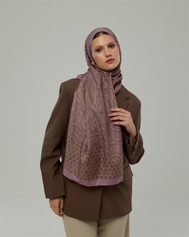 SV-BAL-34 Leylak Gölgüsü & Kumral Bala Hatun Desen  Şal