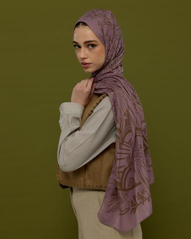 S-HAREM-34 Leylak Gölgüsü & Kumral Harem Rüyası Desen Şal