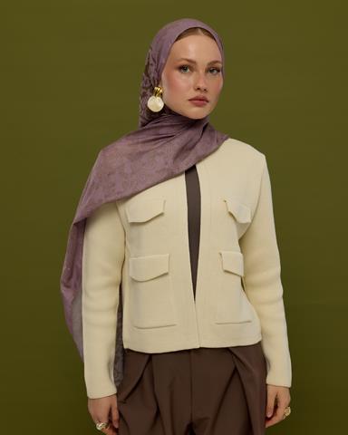 S-SARAYLI-34 Leylak Gölgüsü & Kumral Saraylı Desen Şal