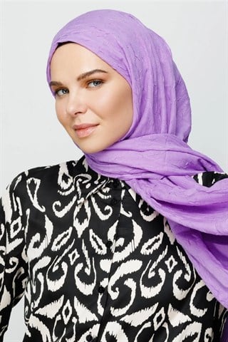 Lila Bambu Şal