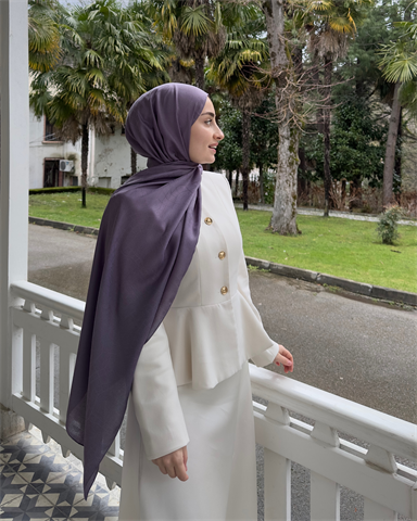 Lila Döngü Desen Jakar Şal