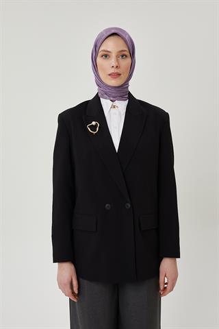 Lila F Desen Parlak Jakar Eşarp