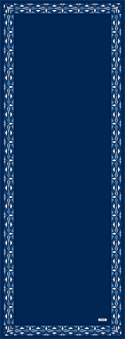 Mavi Venedik Desen Pamuk Vual Şal