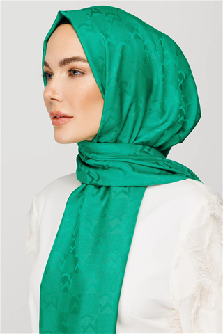 Benetton Yeşili Mc Desen Jakar Şal