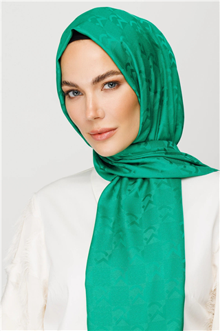 Benetton Yeşili Mc Desen Jakar Şal
