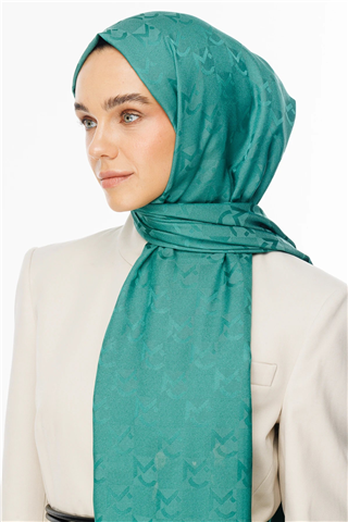 Mint Yeşili Mc Desen Jakar Şal