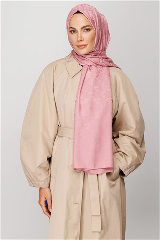Pembe Mc Desen Jakar Şal