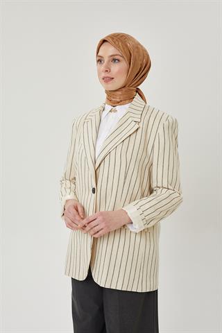 Mocha F Desen Parlak Jakar Eşarp