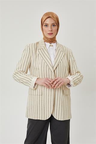 Mocha F Desen Parlak Jakar Eşarp