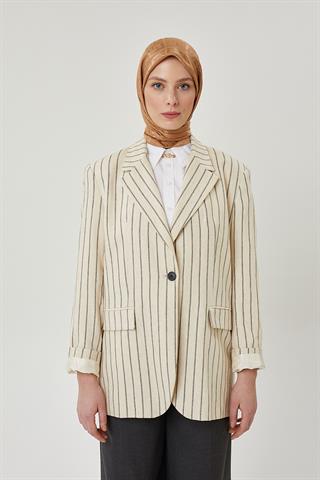 Mocha F Desen Parlak Jakar Eşarp