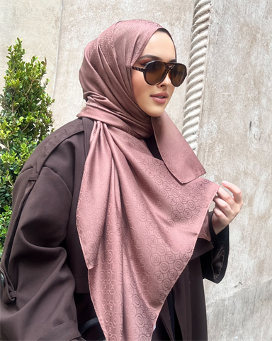 Mocha Luxe Desen Jakar Şal