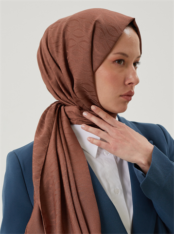 Mocha Shine Desen Jakar Şal