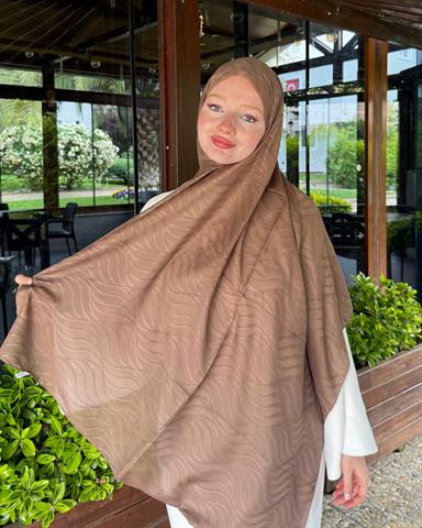 Mocha Su Yolu Lyocell Bambu Jakar Şal
