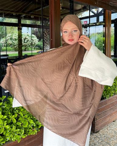 Mocha Su Yolu Lyocell Bambu Jakar Şal