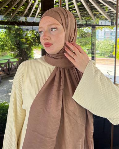 Mocha Zikzak Lyocell Bambu Jakar Şal