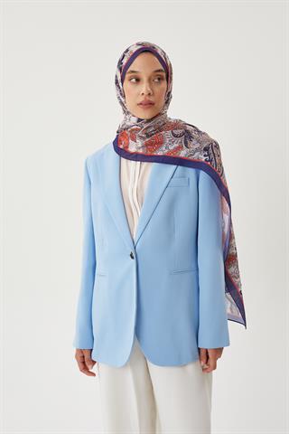 Morcivert & Nude Retro Desen Şal