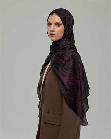 S-HAREM-75 Mürdüm & Gece Harem Rüyası Desen Şal