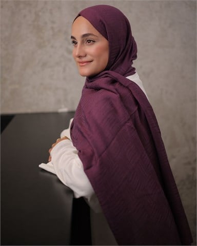 Mürdüm Imannoor Ritim Desen Pamuk Jakar Şal
