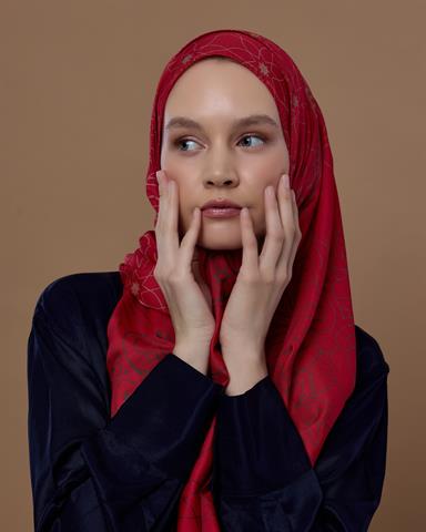 S-EFSUNLU-07 Nar Çiçeği & Kum Beji Efsunlu Desen Şal