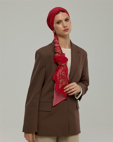 S-SARAYLI-07 Nar Çiçeği & Kum Beji Saraylı Desen Şal