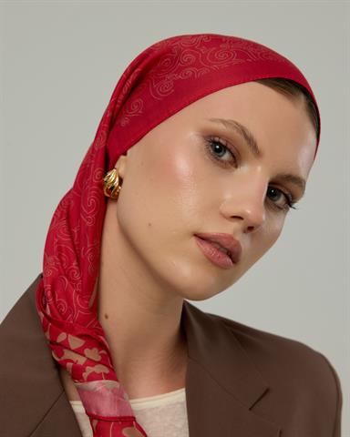 S-SARAYLI-07 Nar Çiçeği & Kum Beji Saraylı Desen Şal