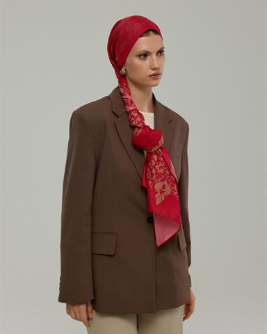 S-SARAYLI-07 Nar Çiçeği & Kum Beji Saraylı Desen Şal