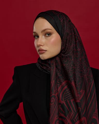 S-HAREM-77 Nar & Lav Harem Rüyası Desen Şal