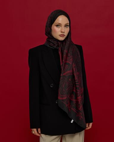 S-HAREM-77 Nar & Lav Harem Rüyası Desen Şal